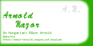 arnold mazor business card